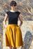 Picture of flared midi skirt in mustard