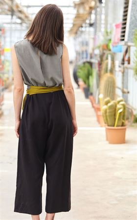 Picture of Geometric Jumpsuit in Grey - Black - Lime