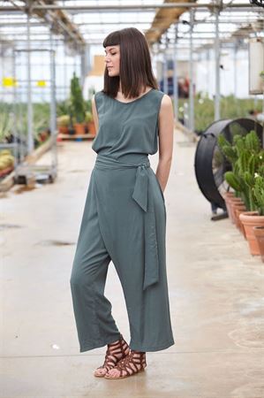 Picture of Geometric Jumpsuit in Greyish green