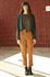 Picture of high waist carrot pants in cinnamon