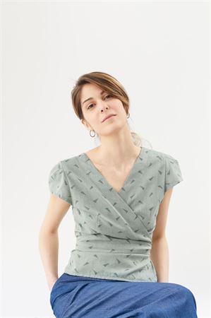 Picture of free wrap top in triangles  