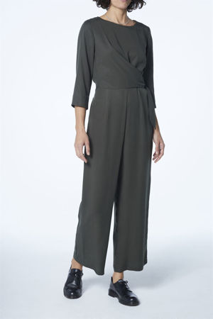 Picture of wrap jumpsuit in dark green
