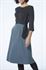 Picture of wrap dress in black-blue