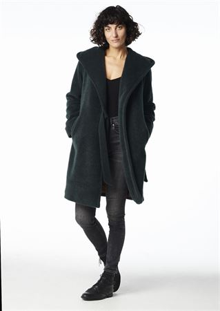 Picture of The "hooded" glam coat in green
