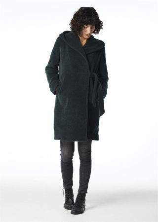 Picture of The "hooded" glam coat in green