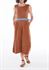 Picture of wrap jumpsuit in rusty brown