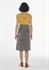 Picture of Bodycon dress in mustard- blue