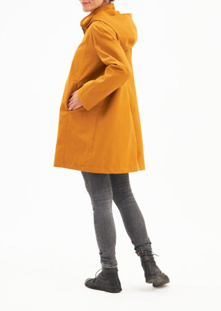 Picture of Water repellent  long jacket in mustard