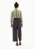 Picture of wide leg "flying lapel" jumpsuit