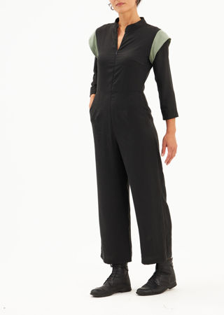 Picture of "KIM" jumpsuit in black- pistachio