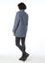 Picture of the "cocoon" coat in blue herringbone
