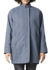 Picture of the "cocoon" coat in blue herringbone