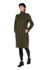 Picture of the diagonal fitted coat in olive