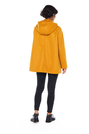 Picture of aline hooded coat in yellow