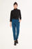 Picture of high waist carrot pants in blue teal