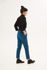 Picture of high waist carrot pants in blue teal