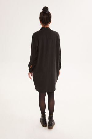 Picture of oversized shirt dress black