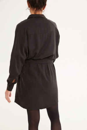 Picture of oversized shirt dress black