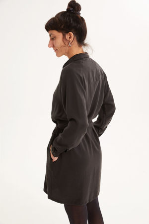 Picture of oversized shirt dress black