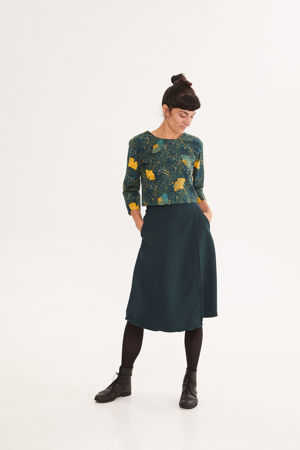 Picture of midi "free" skirt  in green teal
