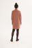 Picture of oversized knit dress in pink chocolate