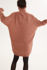 Picture of oversized knit dress in pink chocolate