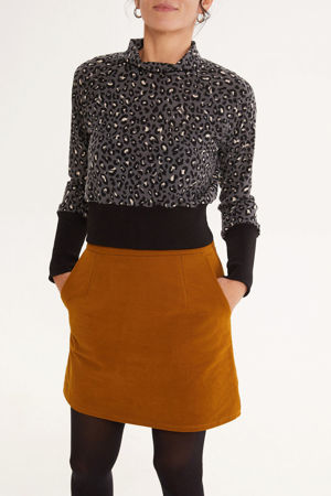 Picture of honey mustard mini skirt