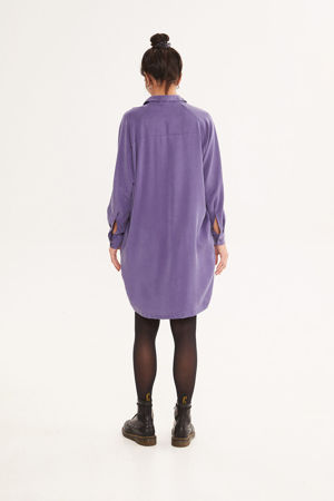 Picture of oversized shirt dress purple