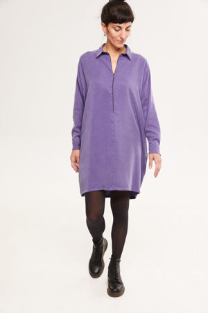 Picture of oversized shirt dress purple