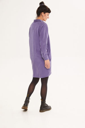 Picture of oversized shirt dress purple