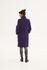 Picture of the diagonal fitted coat in purple