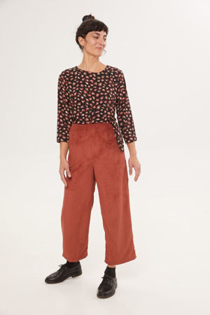 Picture of wrap jumpsuit in animal pomegranate