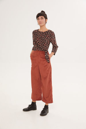 Picture of wrap jumpsuit in animal pomegranate