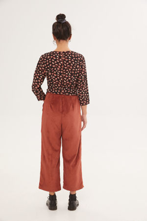 Picture of wrap jumpsuit in animal pomegranate