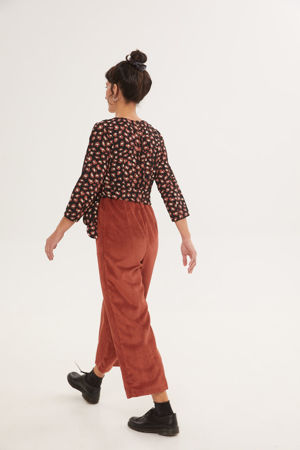 Picture of wrap jumpsuit in animal pomegranate