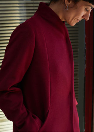 Picture of "curves" coat in cerise