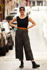 Picture of wide leg jumpsuit in black- animal