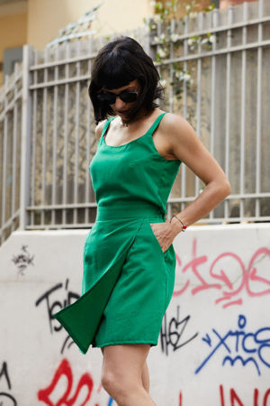 Picture of "free" mini dress in grass green