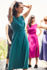 Picture of Minimal wrap midi dress in greyish teal