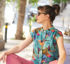 Picture of mao  crop shirt floral