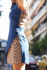 Picture of "knot" dress in blue - animal