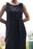 Picture of Minimal wrap midi dress in black