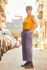 Picture of pleated pocket pants in purple