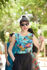 Picture of Low back jumpsuit in black floral