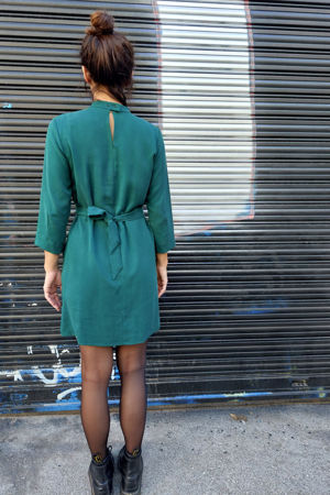 Picture of "pocket" dress in dark green