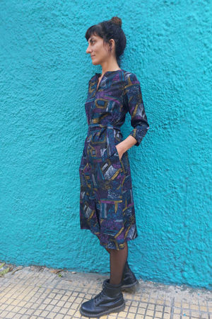 Picture of A-line midi dress triangles