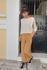 Picture of high waist corduroy pants in ochre