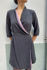 Picture of curves wrap  dress in black lilac