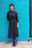 Picture of Minimal wrap midi dress in black