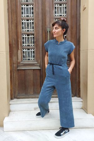 Picture of Basic jumpsuit in greyish blue